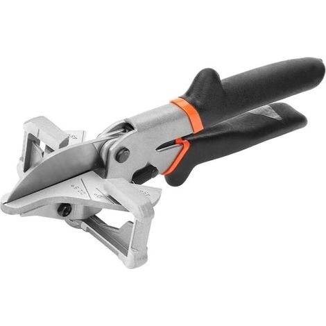 Cisaille à onglets multi-angles, de 22,5 à 45 degrés avec sécurité, cisaille à onglets pour la coupe du bois, du PVC, des moulures et garnitures en plastique. (1/4)