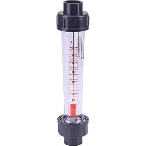 Compteur de débit d'eau rotamètre en plastique 60-600L/H LZS-15D Tube de Liquide Instrument de mesure de débit (1/5)