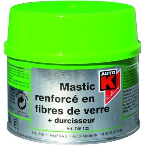 Mastic renforcé en fibres de verre 500g – Excellente résistance pour métal et béton – Réparation de fissures et perforations