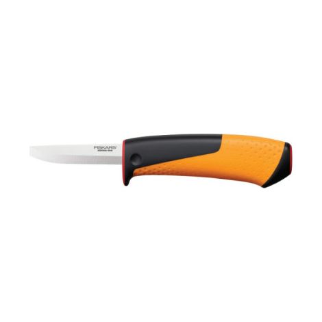Coltello da artigiano Fodero - con affilatoio integrato - superficie battente Fiskars (1/4)