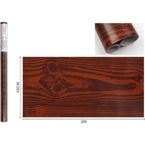 Vtizikl Rotolo Pellicola Adesiva Effetto Legno 45cm X 2mt Cassetti Carta Da Parati 89234 - (1/2)