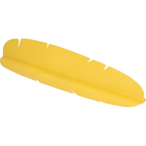 Pare-éclaboussures élastique réutilisable en feuille de bananier pour évier de cuisine, idéal pour laver la vaisselle et les légumes (jaune). (1/5)