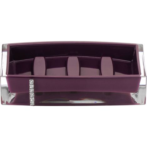 Premier Housewares Purple Acrylic and Crystal Soap Dish (1/2)