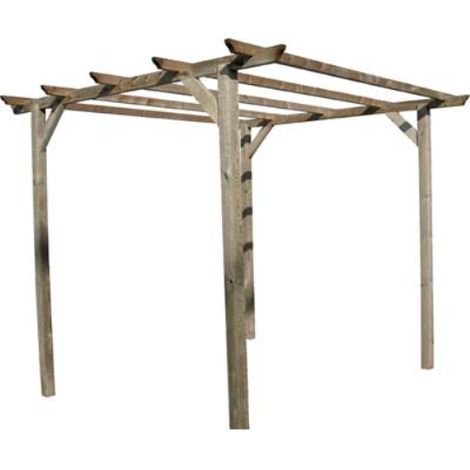 Pergola legno euro domus pino impregnato mt 3x3 h.mt 2,5 Domus
