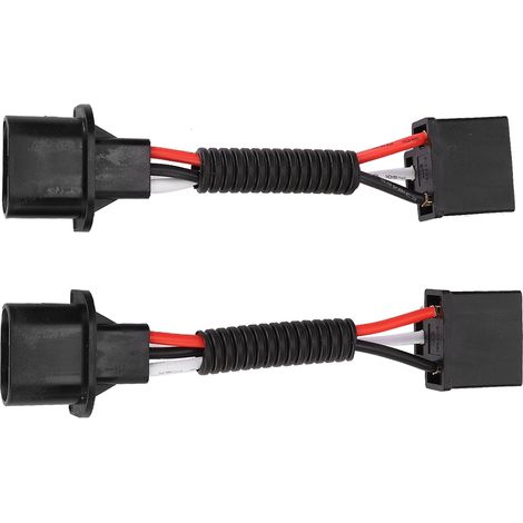 Jeep Wrangler 2 adaptateurs H13 mâle vers H4 femelle 75W câble conversion phare (1/5)