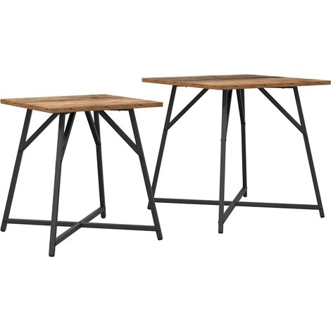 Maison Exclusive - Conjunto de mesas auxiliares 2 pcs Madera enve