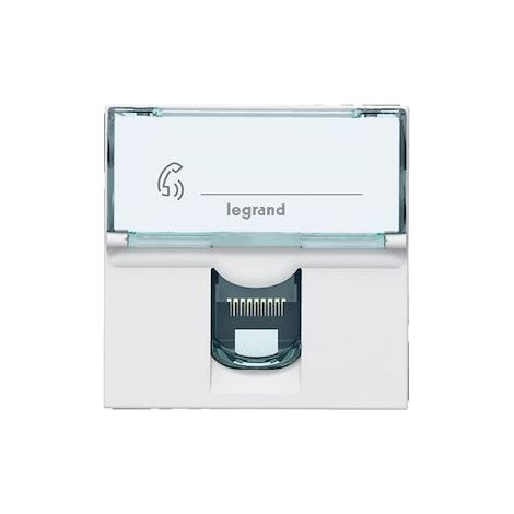 Legrand 078732 RJ-12 Mosaic Socket, 6-pin, 2-module - white