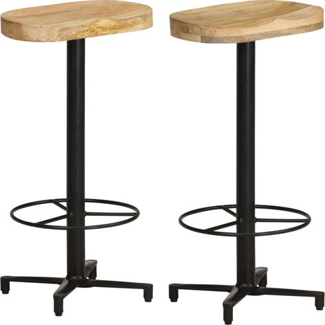 Barhocker 2 Stk. 76 cm Mango Massivholz