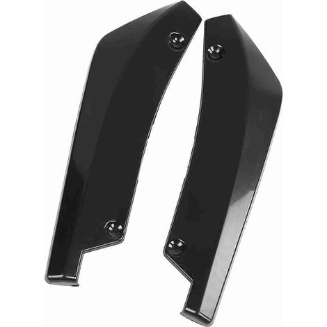 1 paire d'ailerons de diffuseur de pare-chocs arrière universels pour voiture modifiée, en fibre de carbone, lèvre de spoiler, canard. (1/4)