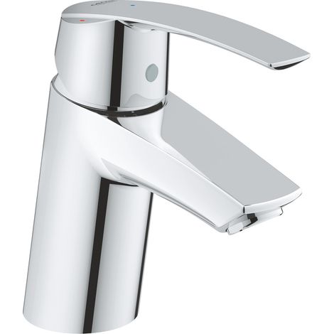 Grohe Start Einhebel-Waschtischmischer Größe S mit Temperaturbegrenzer + Klick-Klack-Oberteil, Chrom (23551001) (1/2)