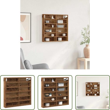 Bois ancien - Vitrine Bois ancien 60 x 8,5 x 58 cm Bois d'ingénierie (1/5)