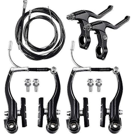 Sistema de frenos para bicicleta de montaña, kit de frenos V-brake (incluye cable de freno) (1/2)