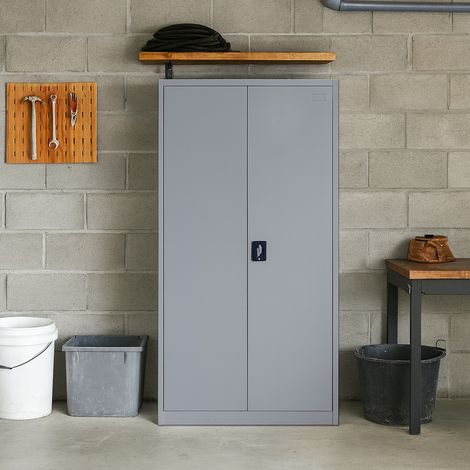 ARMADIO PORTASCOPE MOD. CC-C2A CM 90X45 H180 IN METALLO GRIGIO (1/5)