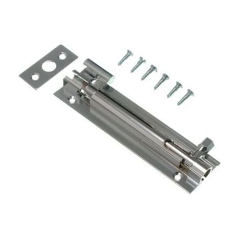 Lot de 3 boulons de porte de salle de bain/placard en laiton chromé 75 mm