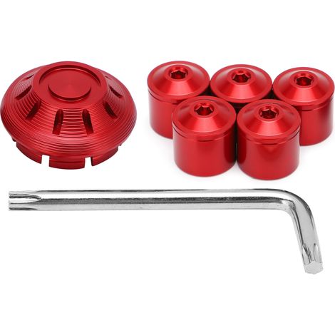 6 jantes enjoliveurs latéraux remplacement pour Piaggio Vespa GTS GTV 250 300 2017-2020, roues rouges, kit de 6 pièces, accessoires moto (1/5)