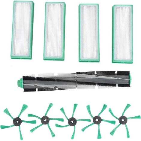 Accessoires, brosse ronde, filtre, brosses latérales, pièces de rechange pour aspirateur robot Vorwerk Kobold VR200 (1/5)