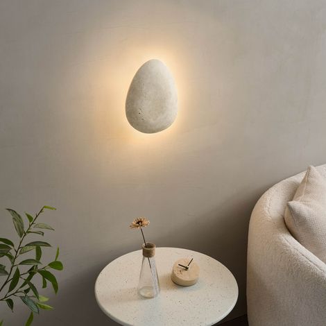 Steinartige LED-Wandleuchte aus natürlichem Travertin - Calix (1/5)