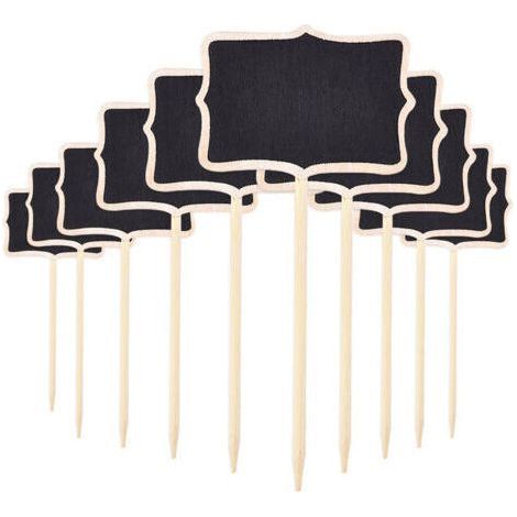 ALLIANDIS20 pcs Étiquettes de Plantes en Bois, Mini Étiquettes de Plantes Tableau Noir, pour Plante d'Intérieur Jardin Potager Balcon Décoration de Jardin d'Herbes (1/5)