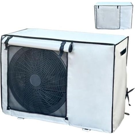Housse de protection pour climatiseur extérieur, anti-neige et anti-poussière, avec boucle fixe, tissu Oxford, résistant au soleil et à l'humidité (1/5)