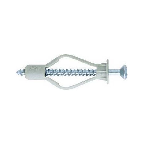 100 x CHEVILLES EN NYLON POUR MURS CREUX AVEC ACCESSOIRES Dimensions : Cheville 8x40 avec &oeligillet fermé