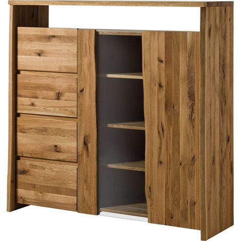 Credenza Rovere naturale oliato 150x45x147 cm montato PURE OAK 111 (1/4)