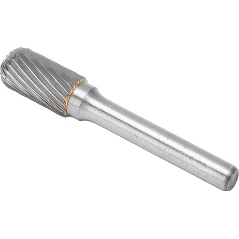 Lime rotative à simple tranchant en carbure de tungstène argenté, adaptée à l'ébavurage dans les applications automobiles, aérospatiales, de meulage et de soudage. (1/5)