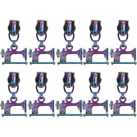 10 Pièces Têtes de Fermeture Éclair Métalliques pour Machine à Coudre - Pulls pour Veste, Sac à Main, Valise - 7 Couleurs (1/5)