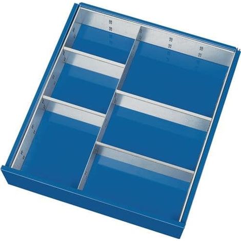 TECWERK Schubladenunterteilungsmaterial Front-H.60-90mm 1 Trenn- u.4 Steckw.TECWERK (1/2)