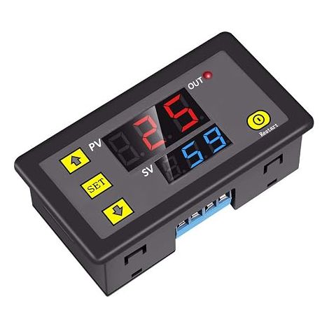 DC 12V 10A Time Delay Relay Programmable Digital Switch Module 1500W 220V 110V On/Off Control 0-999 Seconds LED Display (1/5)
