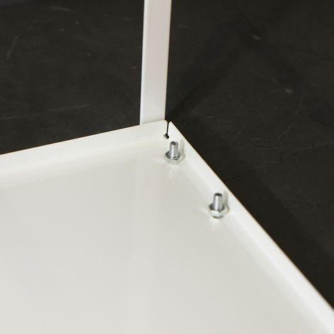Étagère extensible Blanc cassé Fer 1 pièce Organisateur réglable pour cuisine salle de bain rangement compact (1/5)