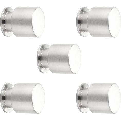 5er Pack - Möbelknopf EK05 Ø 30 mm Edelstahl gebürstet Möbelknauf von SOTECH