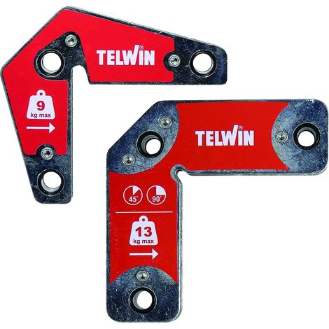 POSIZIONATORI MAGNETICI MULTIUSO PER SALDATURA forza trascinamento 9 - 13 kg / set 2 pezzi (1/2)