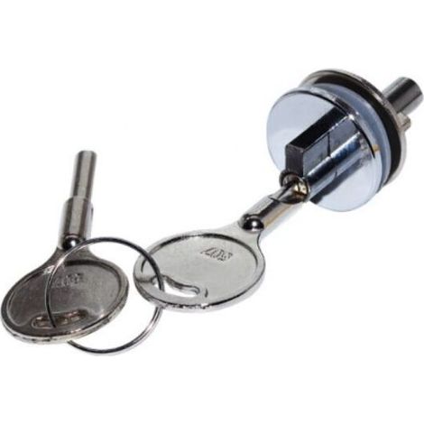 Glass door lock. Sliding door lock. Round glass lock.