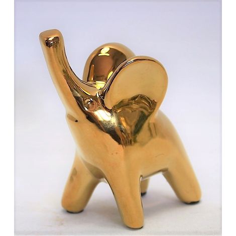 Elegante statuetta di elefante dorato (1/5)