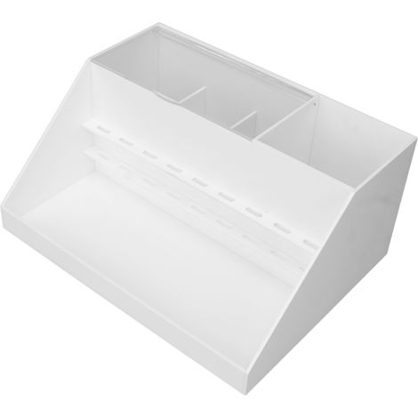Boîte de rangement pour extensions de cils, 9 alvéoles, anti-poussière, présentoir blanc pour maquillage professionnel (1/5)