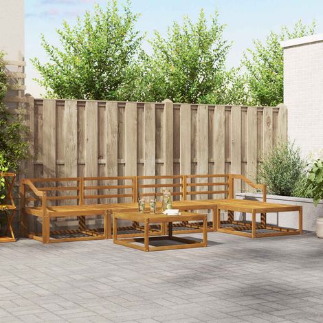 vidaXL Set di divani da esterno 6 pcs Naturale