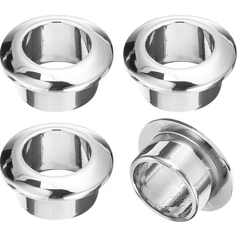 4 CacheTrous de Câble Passe Cable Bureau, Argent , 12/32 Pouce (18 mm), en ABS, pour Bureau, Organiseur de Câbles pour Bureau (1/5)