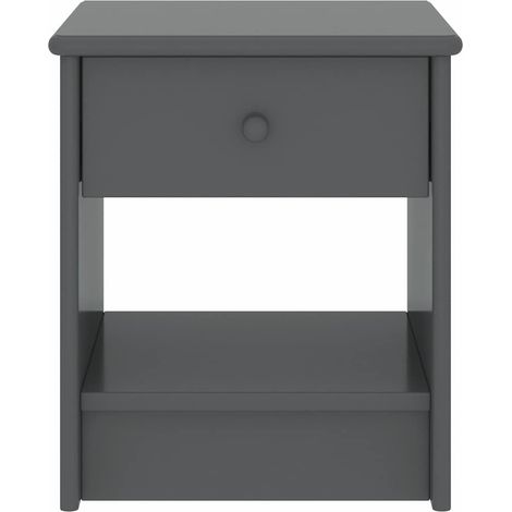 Maison Exclusive - Comodino Grigio Scuro 35x30x40 cm in Legno Massello di Pino (1/5)