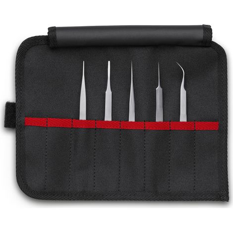 KNIPEX 92 00 02 Assortimento di pinzette di precisione 5 pezzi 90 mm