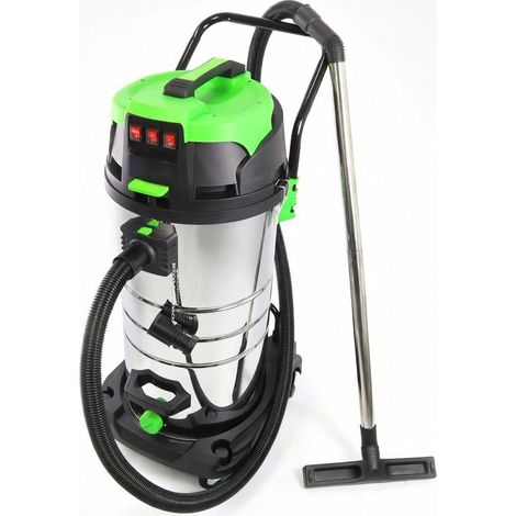 ASPIRADORA INDUSTRIAL SECO Y HUMEDO 3600 W TRIPLE MOTOR ACERO INOX. 100 L (1/5)