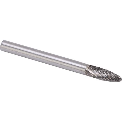 Fraise rotative à double coupe en carbure, forme conique, haute dureté, pour l'aéronautique, l'automobile et la construction navale. (1/5)