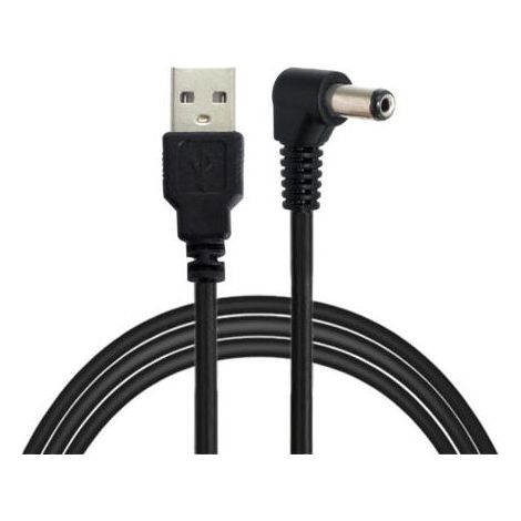 2 Câble de Charge USB 2.0 Type A mâle vers connecteur cylindrique à Angle Droit de 90 degrés, 5,5 x 2,1 mm, CC 5 V, 80 cm (1/5)