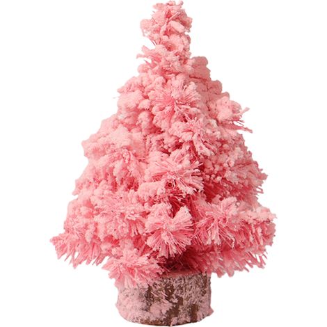 Arbol De Navidad Miniatura - PVC - Rosa - Adorno Para Escritorio - Decoracion Navidena (1/5)