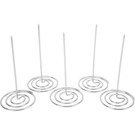 Lot de 5 Porte-Reçus Résistant à l'Usure Antirouille Recyclable Tige à Tickets pour Bureau Cuisine Argent (1/5)