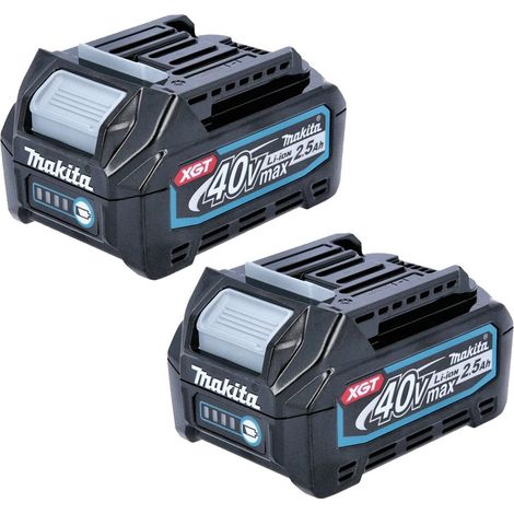 Makita BL4025 191B36-3 40V Max Lithium Ion Li-ion 2.5Ah XGT Battery - Twin Pack (1/5)