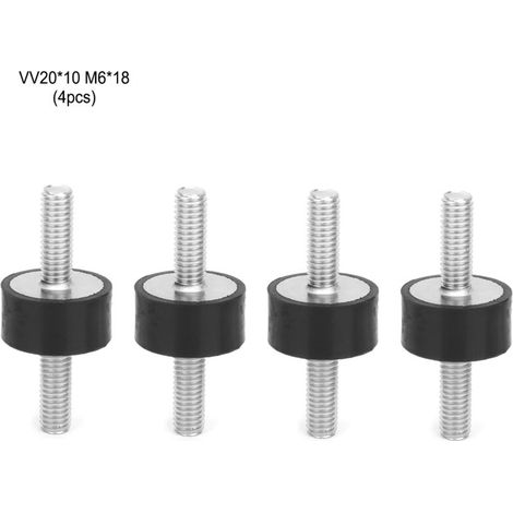 GARRYFIZH 4 supports en caoutchouc M6 mâles anti-vibrations Silentblock Bobins pour voiture et bateau (VV2010 M618) (1/5)