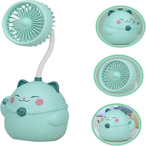 Porte-crayons Ventilateur Chat Mini Ventilateur USB Ventilateurs de sport Petit ventilateur de bureau personnel USB en plastique Le (1/5)