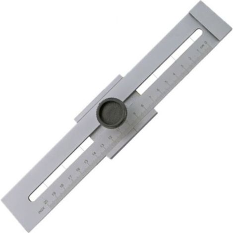 200mm marqueur parallèle string règle - Acier au carbone - Surface chromée (1/2)