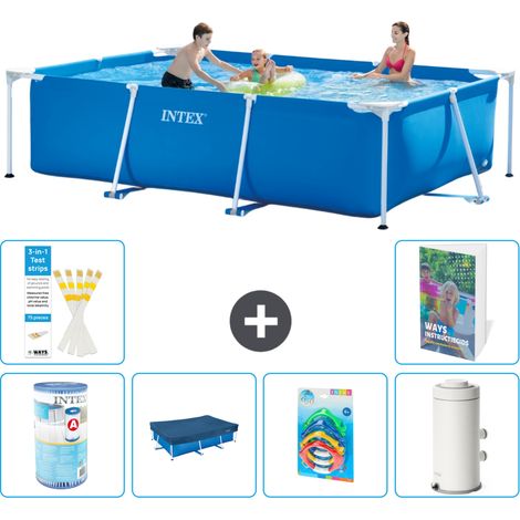 Intex Piscina con estructura Rectangular - 300x200x75 cm - 7-piezas  S126