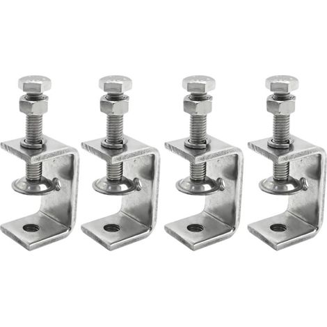 4-teiliges Set 30-mm-C-Klemmen, Edelstahl 304, einstellbarer Spannbereich 0–25 mm, für Schweißarbeiten, Schreinerarbeiten, Heimwerken und Möbelbau. (1/4)